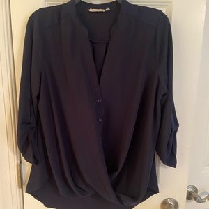 NAVY blouse. Size M. Lush